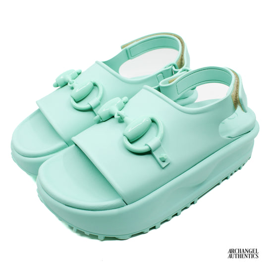 Gucci Interlocking G Platform Sandal Blue (Women's)