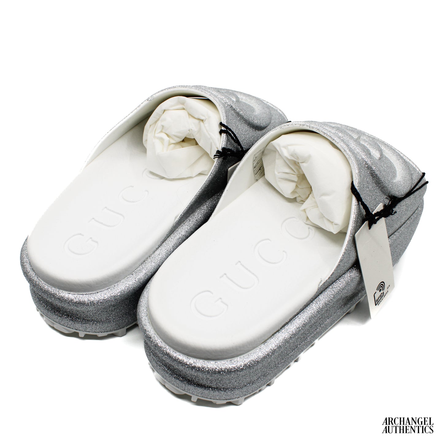 Gucci Interlocking G Slide Gucci Interlocking G Slide Metalic Silver (Women's)