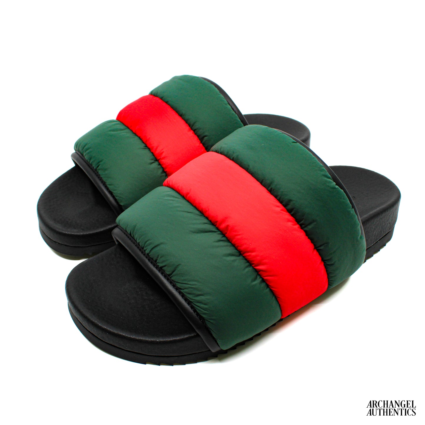 Gucci Padded Web Slide Green Red Web (Women's)