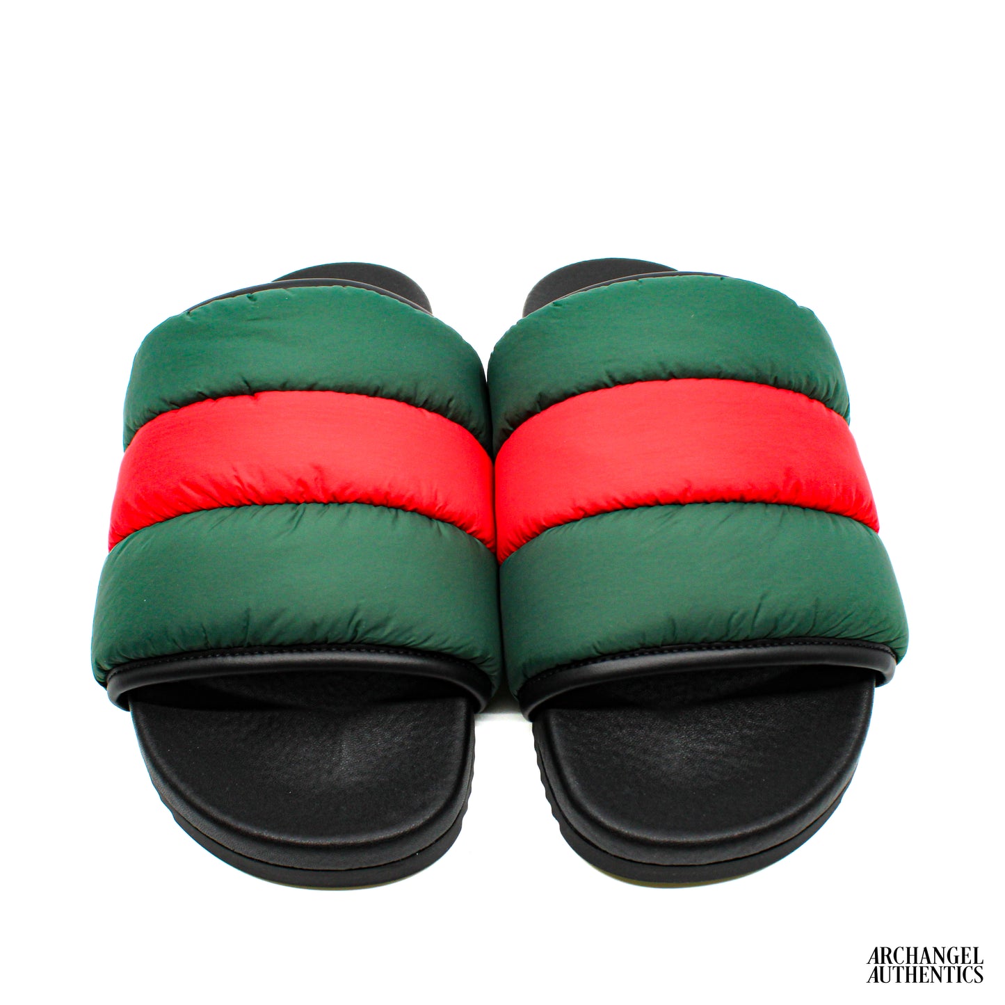 Gucci Padded Web Slide Green Red Web (Women's)