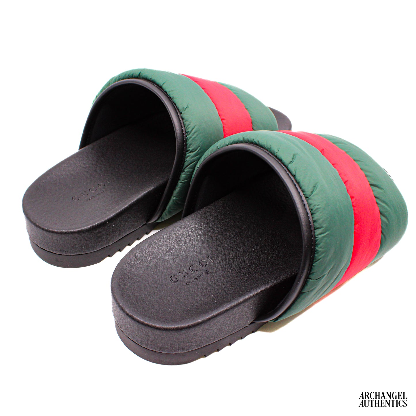 Gucci Padded Web Slide Green Red Web (Women's)