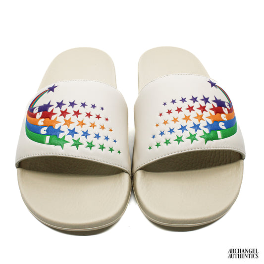 Gucci Pursuit Logo Star Rainbow Slide Women's