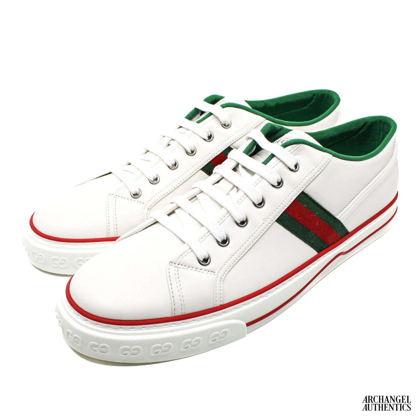 Gucci Tennis 1977 Leather Low White Green Red