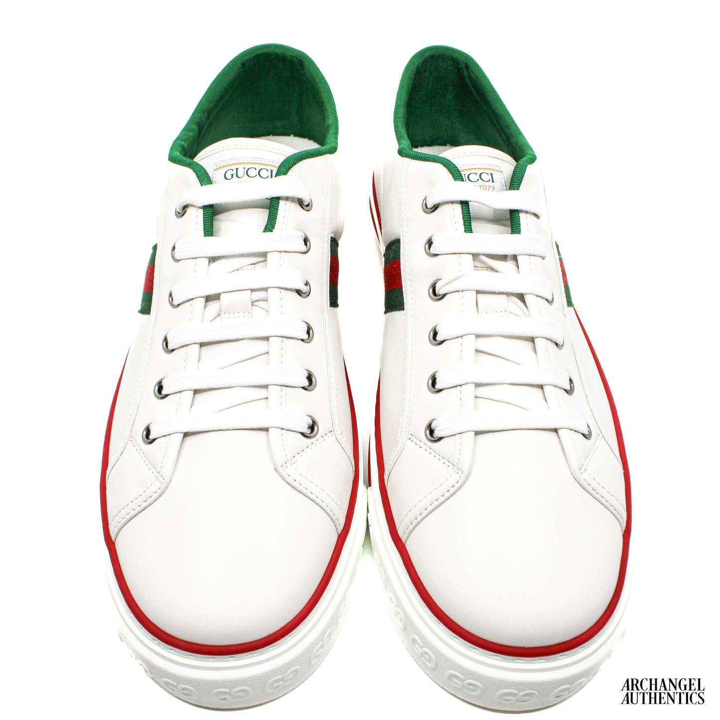 Gucci Tennis 1977 Leather Low White Green Red