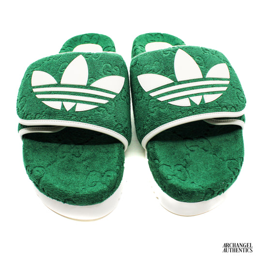 Gucci x Adidas GG Platform Sandal Green