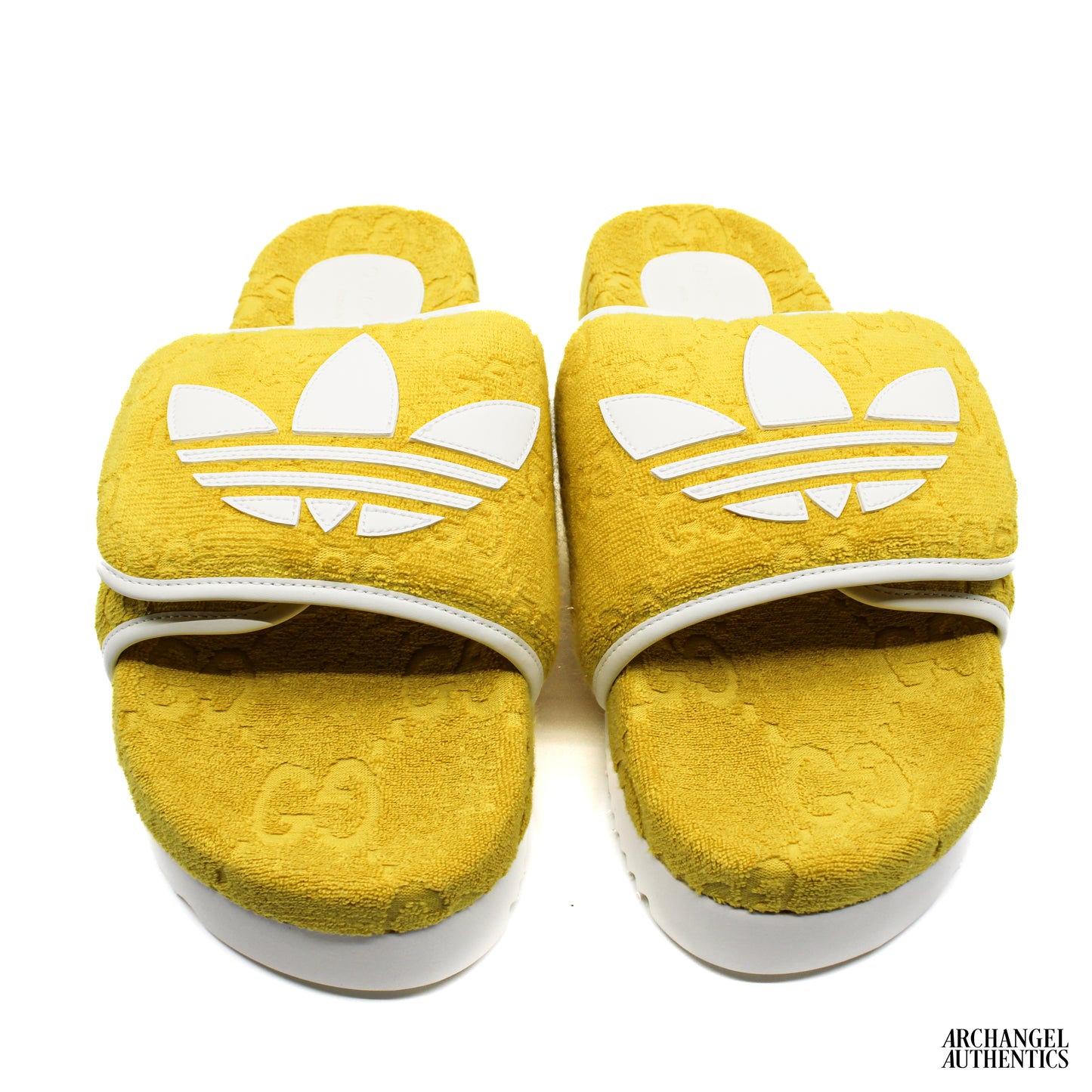 Gucci x Adidas GG Platform Sandal Yellow