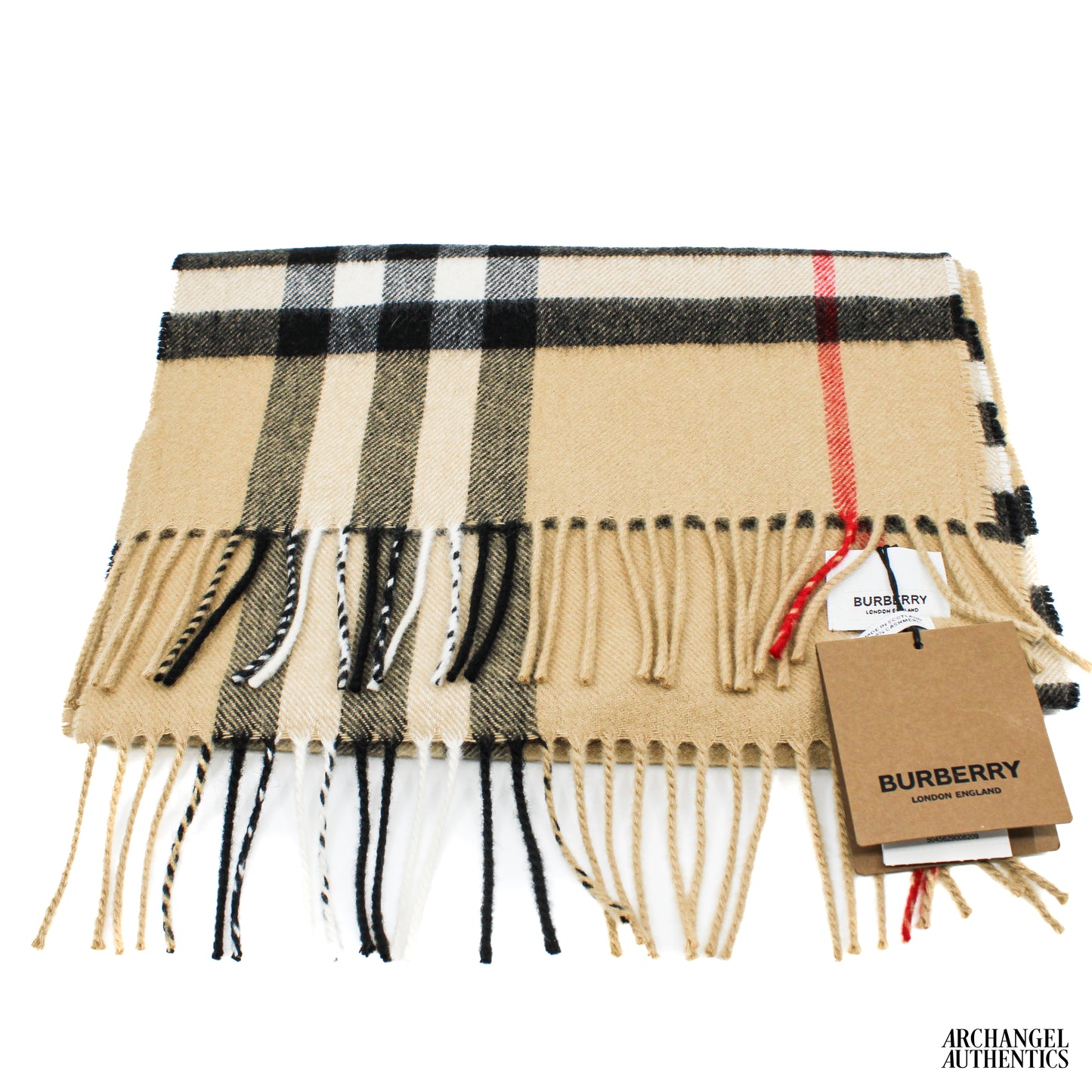 Burberry The Classic Check Cashmere Scarf Archive Beige