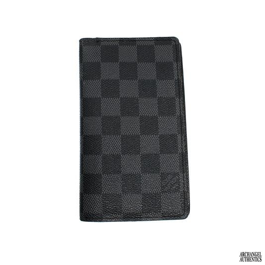 Louis Vuitton Damier Graphite Card Holder Long Bifold Wallet May 2008