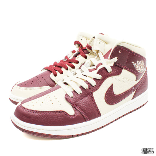 Nike Air Jordan 1 Mid SE Split Beach Cherrywood Red (W)