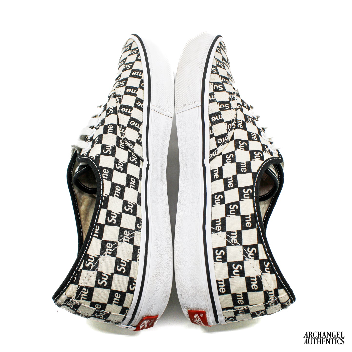 Vans Authentic x Supreme Black Checker Logo