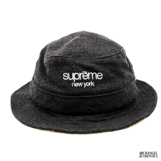 Supreme Black Silk Bucket Hat