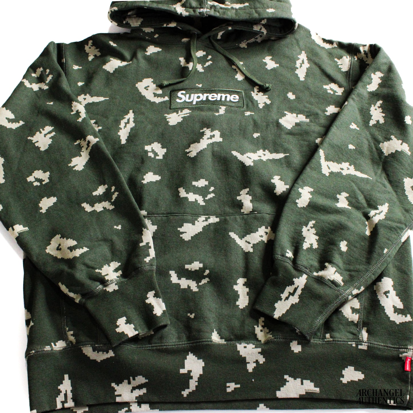 Supreme Box Logo Hooded Sweatshirt FW21 Olive Russian Camo