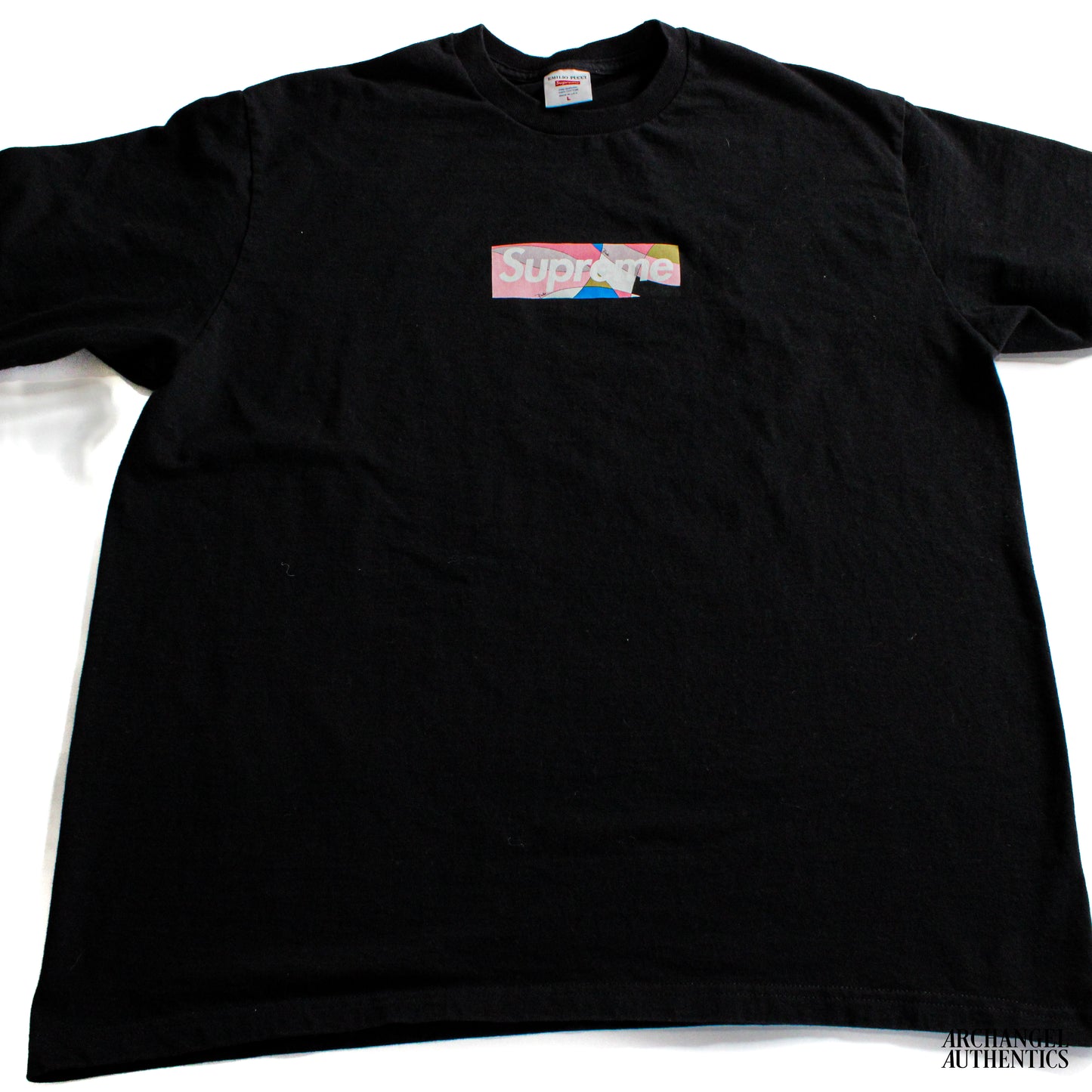 Supreme Emilio Pucci Box Logo Tee Black/Dusty Pink