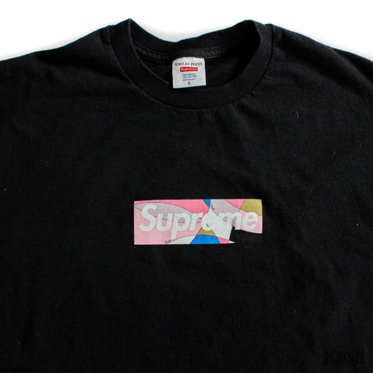 Supreme Emilio Pucci Box Logo Tee Black/Dusty Pink