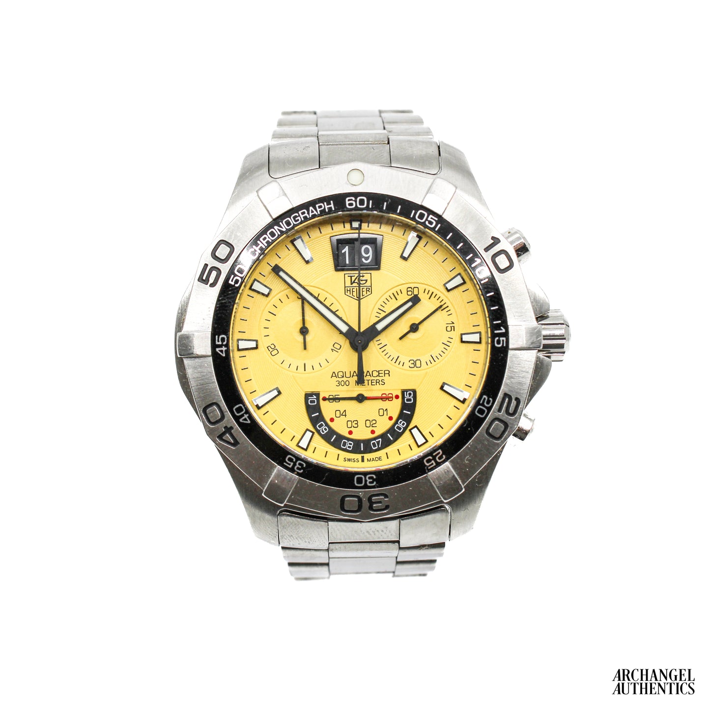 Tag Heuer Aquaracer Quartz Chronograph Big Date Yellow CAF101D