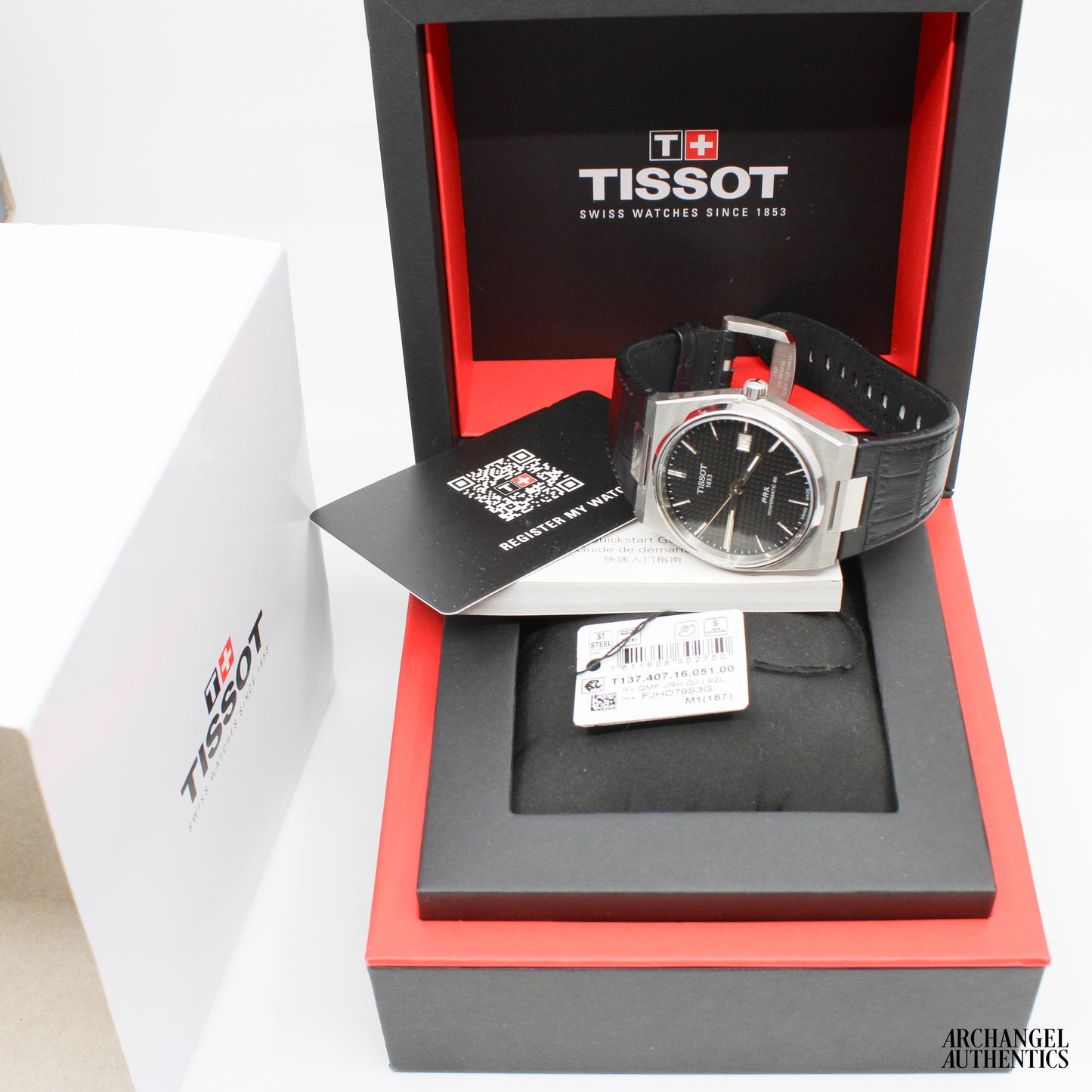 Tissot PRX Powermatic 80 Black w/ Leather Strap T137.407.16.051.00