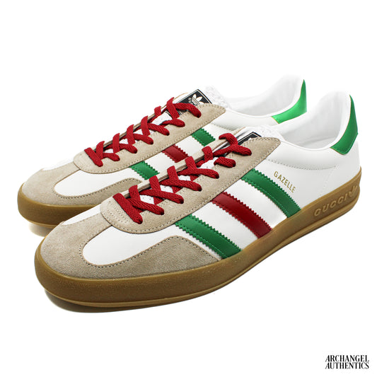 adidas x Gucci Gazelle White Green Red