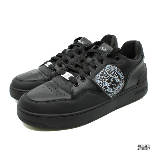 Versace Zapatilla triple negra con cabeza de Medusa